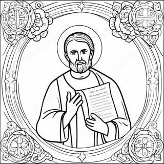 Beautiful Lord S Prayer Illustration Coloring Page 11051-8686