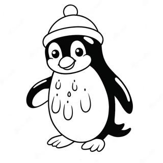 Cute Christmas Penguin Coloring Page 11071-8700