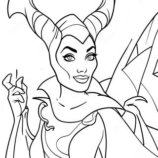 Maleficent With Dragon Coloring Page 11101-8708