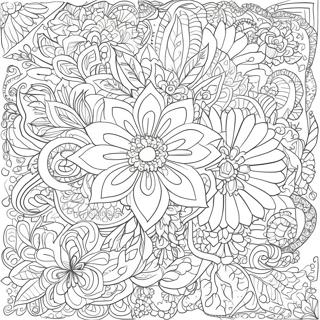 Intricate Floral Patterns Coloring Page 1111-889