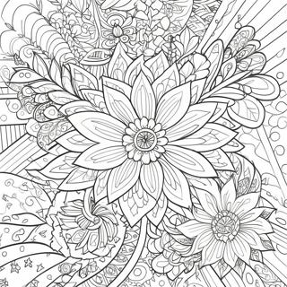 Intricate Floral Patterns Coloring Page 1111-890