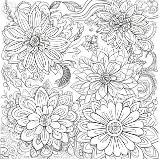 Intricate Floral Patterns Coloring Page 1111-892