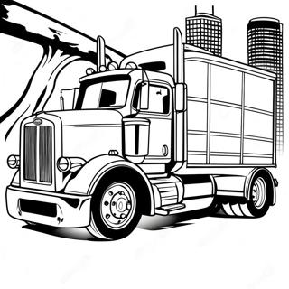 Peterbilt Semi Truck Coloring Pages