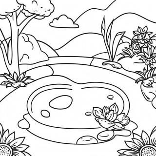 Zen Garden Meditation Coloring Page 11181-8763