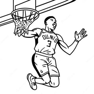 Giannis Antetokounmpo Dunking Coloring Page 11191-8777