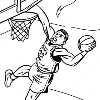 Giannis Antetokounmpo Dunking Coloring Page 11191-8780