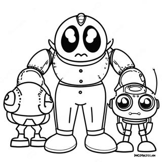 Evil Dr Eggman With Robots Coloring Page 11201-8781