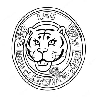 Lsu 타이거스 로고 색칠 공부 페이지 11260-8818