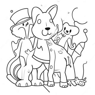 Whimsical Indie Characters Coloring Page 11281-8847