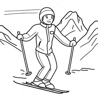 Skiing Coloring Page 11310-8870