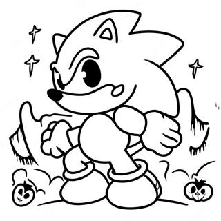 Sonic Halloween Coloring Page 11350-8900