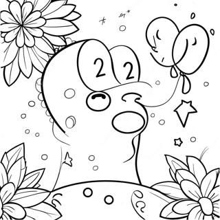 New Years 2024 Celebration Coloring Page 11360-8891