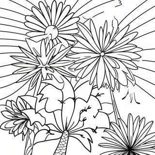 Festive New Years 2024 Fireworks Coloring Page 11361-8903