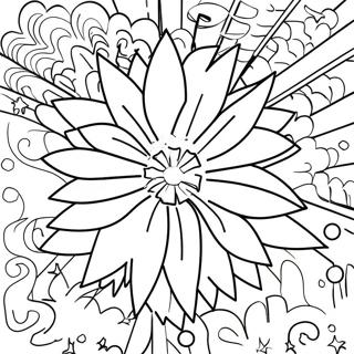 Festive New Years 2024 Fireworks Coloring Page 11361-8904