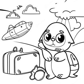 Traveling Coloring Pages