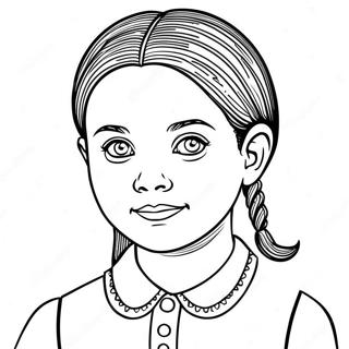 Wednesday Addams Coloring Page 11390-8917