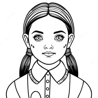 Wednesday Addams Coloring Page 11390-8918