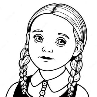 Wednesday Addams Coloring Page 11390-8919