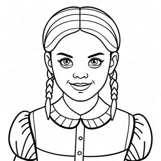 Creepy Wednesday Addams Coloring Page 11391-8932