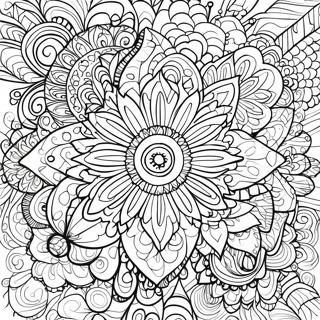 Vibrant Gel Pen Mandala Coloring Page 11401-8934