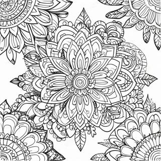 Vibrant Gel Pen Mandala Coloring Page 11401-8935