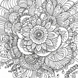 Vibrant Gel Pen Mandala Coloring Page 11401-8936