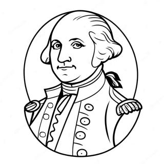 George Washington Portrait Coloring Page 11411-8942