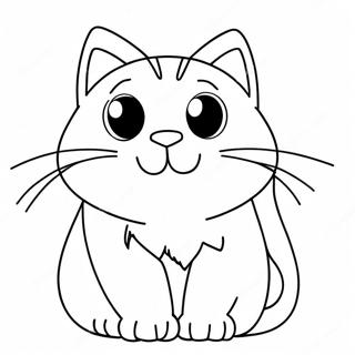 Anime Cat Coloring Pages