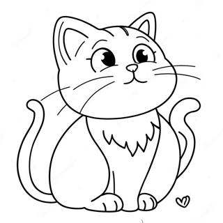 Anime Cat Coloring Page 11420-8950