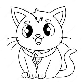 Anime Cat Coloring Page 11420-8951