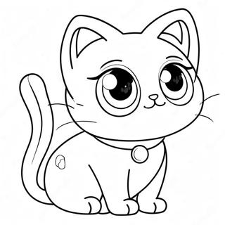 Anime Cat Coloring Pages