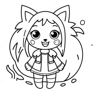 Gacha Life Wolf Girl Coloring Pages