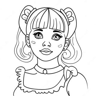 Melanie Martinez With Colorful Hair Coloring Page 11471-8994