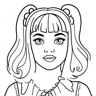 Melanie Martinez With Colorful Hair Coloring Page 11471-8996