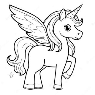 Unicorn With Wings Coloring Pages