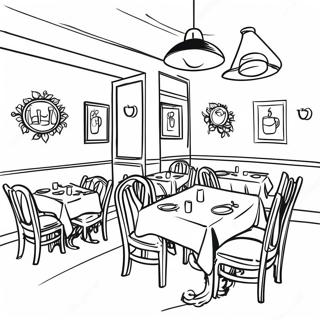 Restaurant Coloring Pages