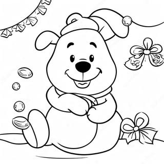 Winnie The Pooh Christmas Coloring Pages