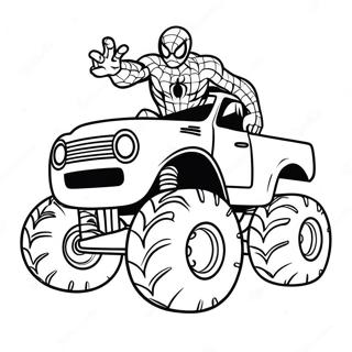 Spiderman Camion Monstru Pagini De Colorat