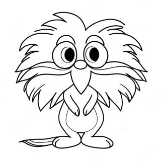 Cute Lorax With Mustache Coloring Page 1161-933