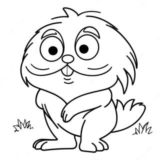 Cute Lorax With Mustache Coloring Page 1161-934