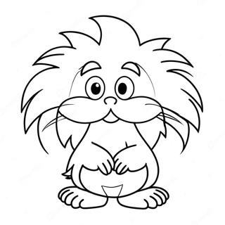 Cute Lorax With Mustache Coloring Page 1161-936