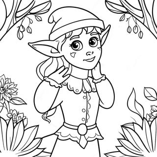 Realistic Elf For Adults Coloring Pages