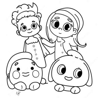 Colorful Respectful Friends Coloring Page 11641-9129