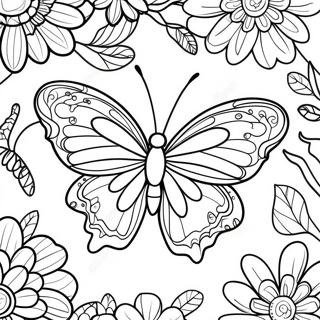 Unique Butterfly Coloring Page For Adults 11680-9153