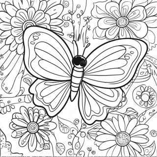 Unique Butterfly Coloring Page For Adults 11680-9155