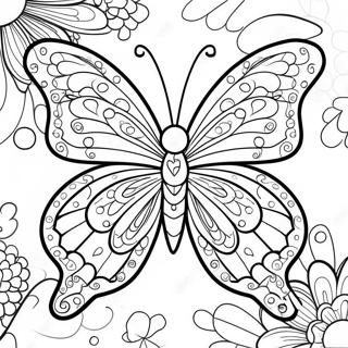 Unique Butterfly Coloring Page For Adults 11680-9156