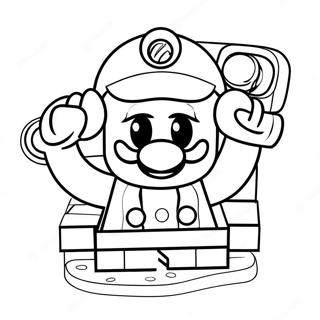 Lego Mario Coloring Pages