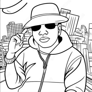 Hip Hop Gangster Coloring Page 11730-9195