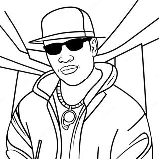 Hip Hop Gangster Coloring Page 11730-9196