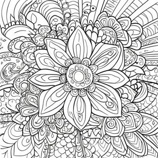 Relaxation Flower For Adults Coloring Pages